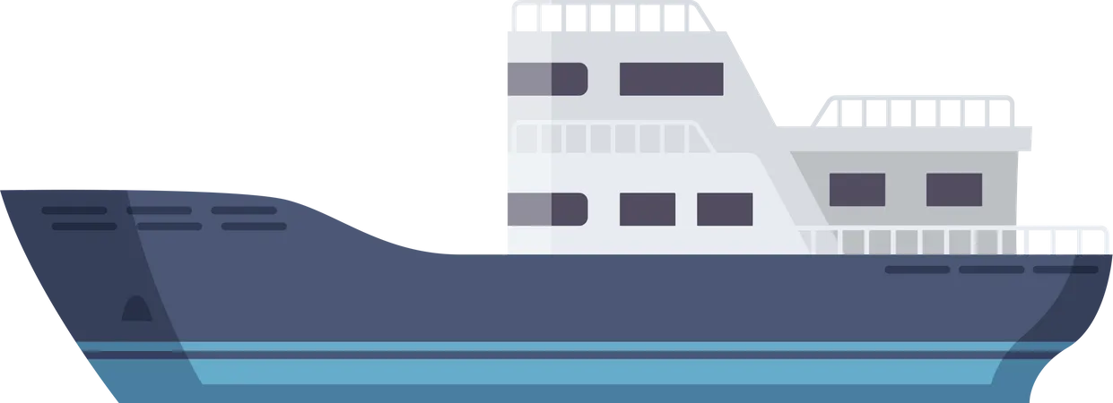 Transportation Ship  Illustration