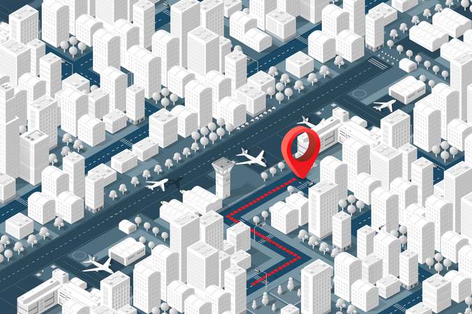 Transportation street  イラスト
