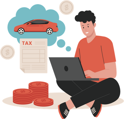Transportation tax  イラスト