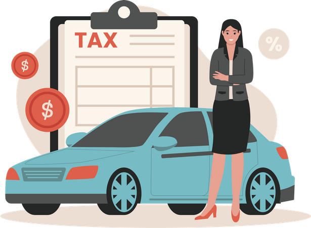 Transportation tax  イラスト
