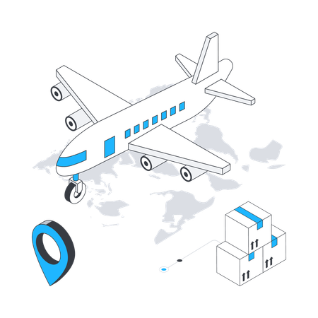 Transporte Aéreo de Carga  Ilustración