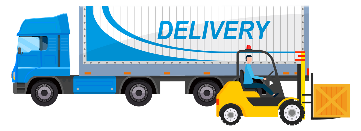Transporte de almacén  Ilustración