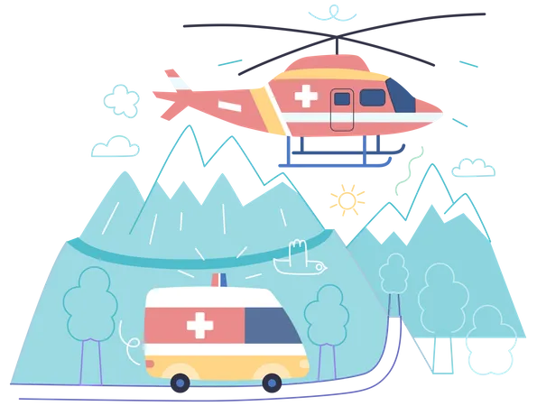 Transporte médico  Ilustração