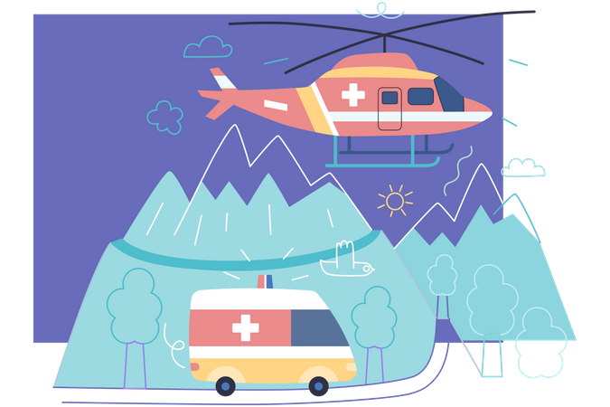 Transporte médico  Ilustração