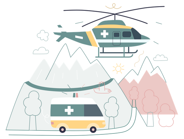 Transporte medico  Ilustración