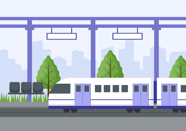 Transporte en tren  Ilustración