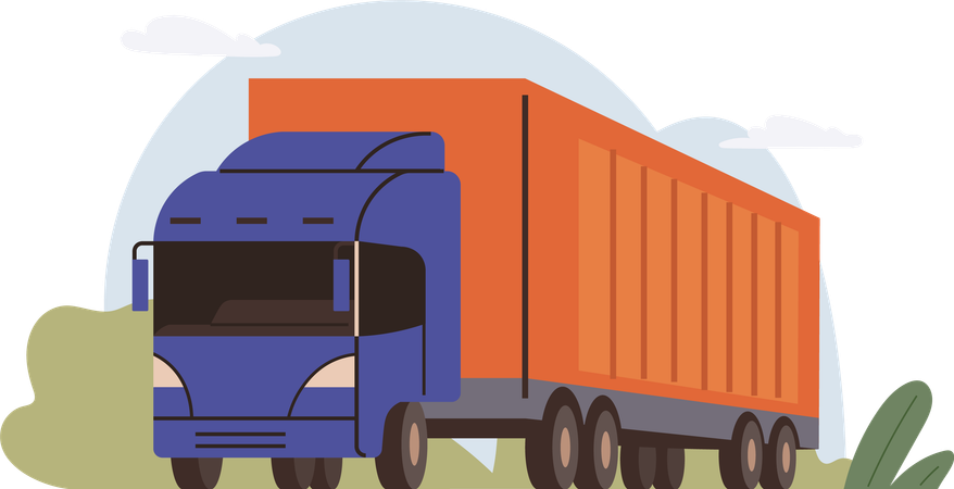 Transporting goods worldwide  Illustration