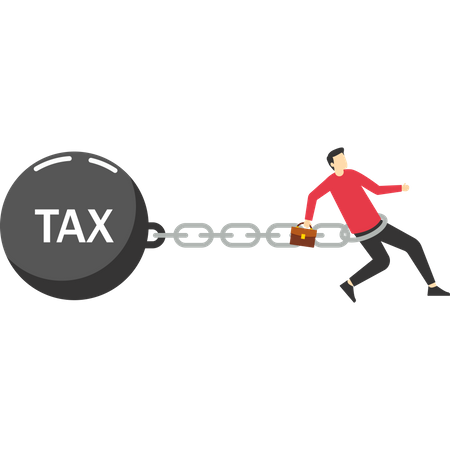 Trapped in Tax burden  Illustration