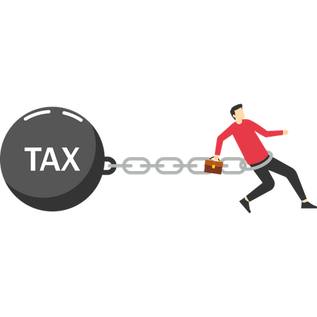 Trapped in Tax burden  Illustration