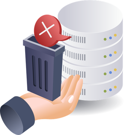 Trash database system  Illustration