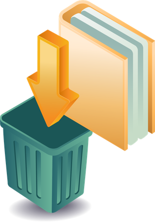 Trash folder digital technology data  Illustration