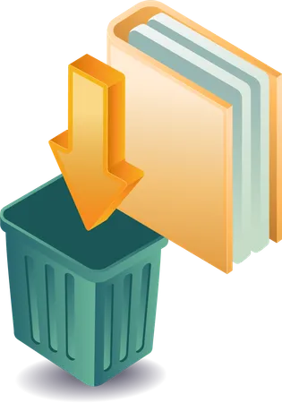 Trash folder digital technology data  Illustration