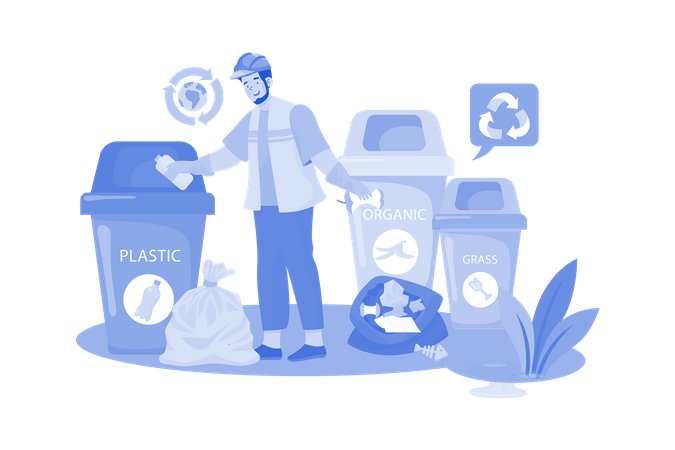 Trash Management  Illustration