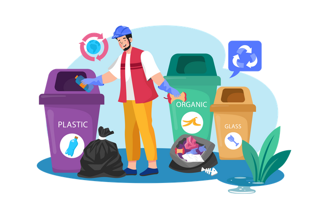 Trash Management  Illustration