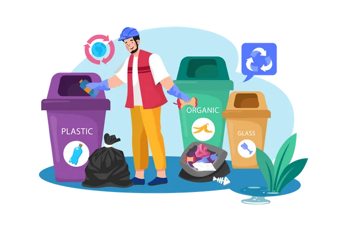 Trash Management  Illustration