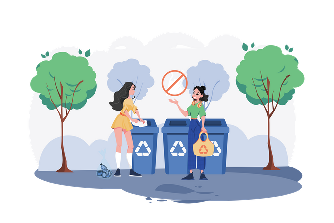 Trash Management  Illustration