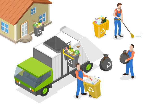 Trash Pickup Services Illustration