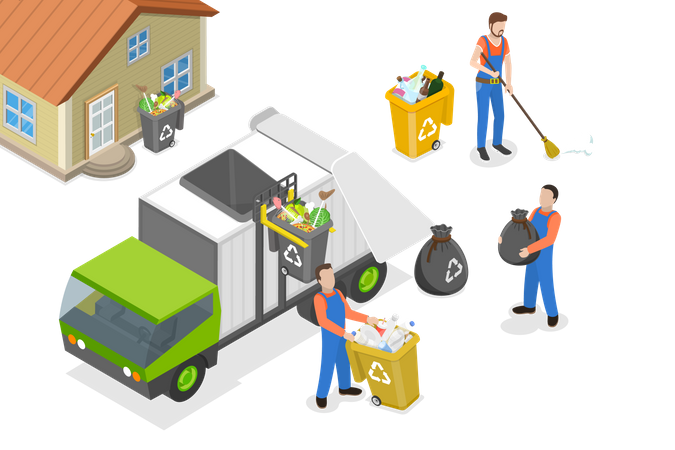 Trash Pickup Services  Illustration