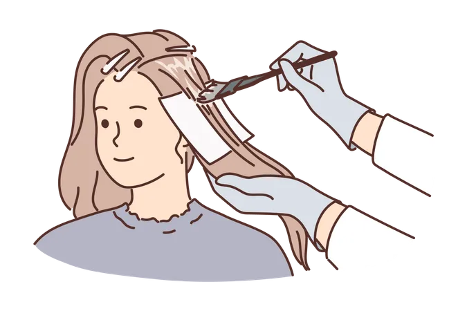 Tratamento de cabelo  Ilustração