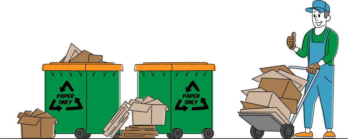 Tratamento de lavagem e reciclagem adequados  Ilustração