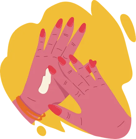 Tratamento de manicure  Ilustração