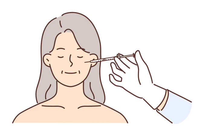 Tratamento facial  Ilustração