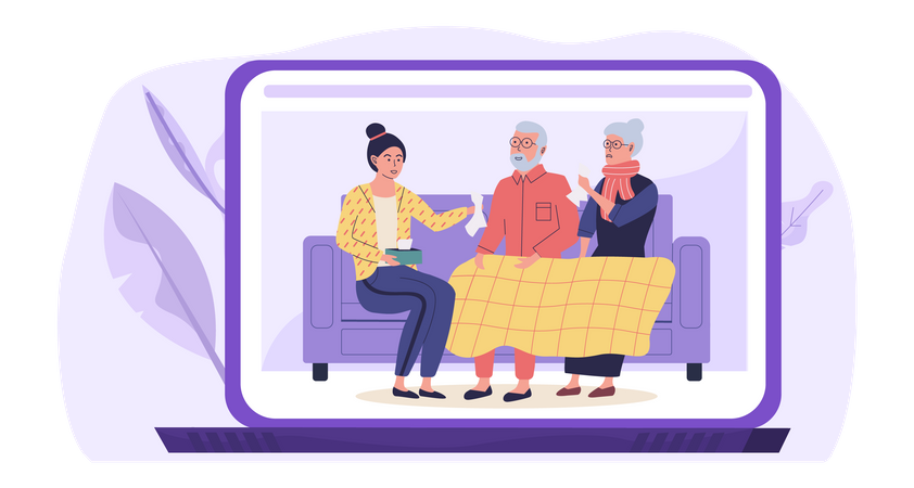 Tratamento on-line do coronavírus  Ilustração