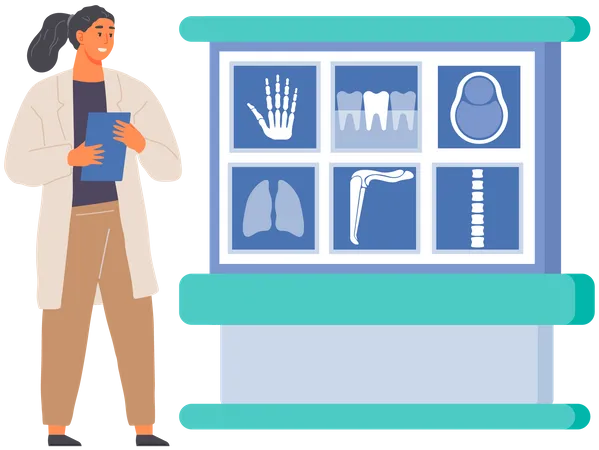 Traumatologe analysiert Ergebnisse  Illustration