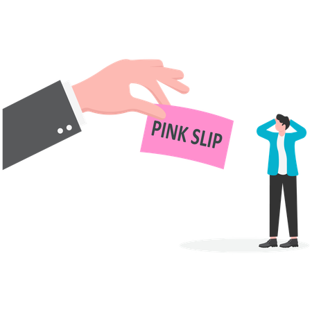 Trauriger Geschäftsmann hält rosa Schluck  Illustration