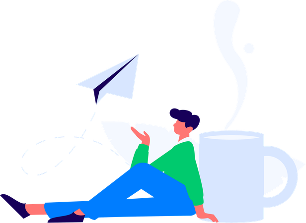Travail à distance apprécié par le freelance  Illustration
