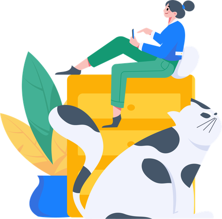 Travail à distance apprécié par le freelance  Illustration