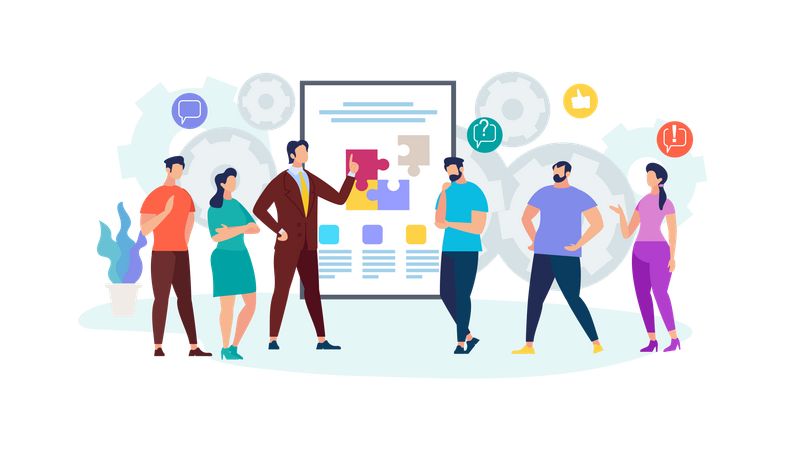 Travail en équipe  Illustration