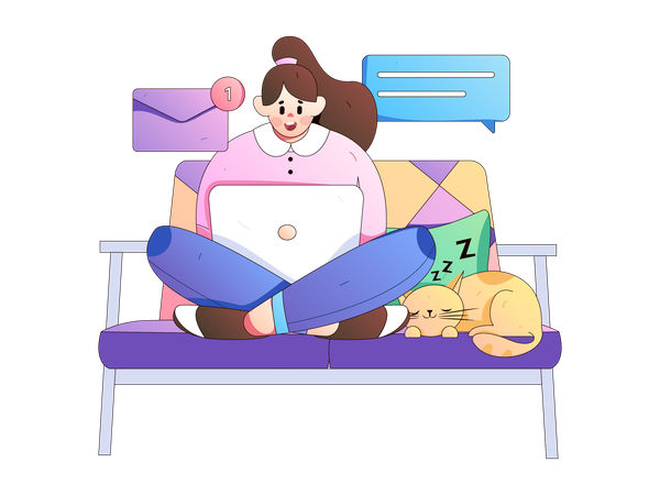 Travail flexible par employé  Illustration