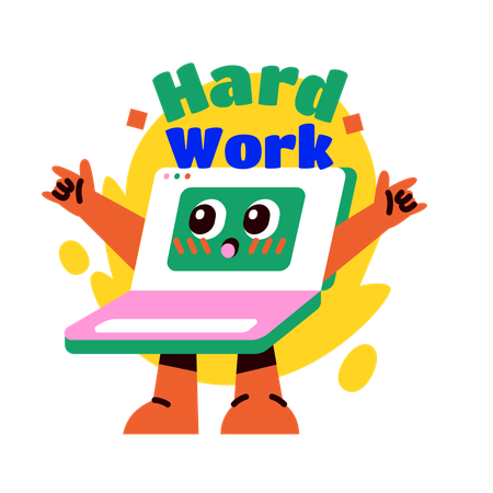 Travailler dur jusqu'à l'épuisement  Illustration