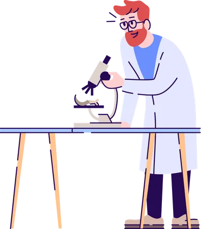 Travailleur de laboratoire faisant des recherches  Illustration