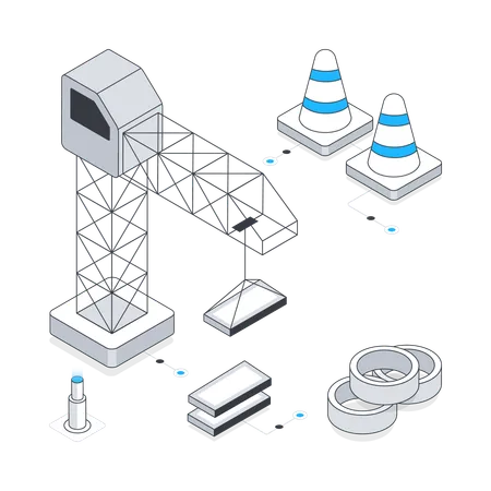 Les travaux de construction  Illustration