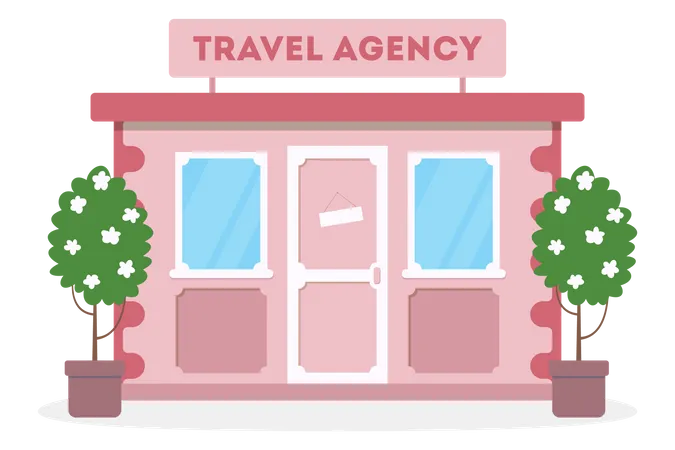 Travel Agency Building  Illustration