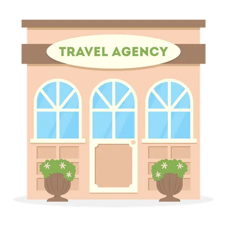 Travel Agency Building  Illustration