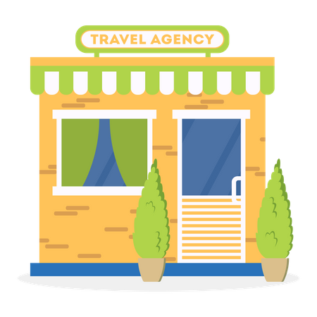 Travel Agency Shop  Illustration