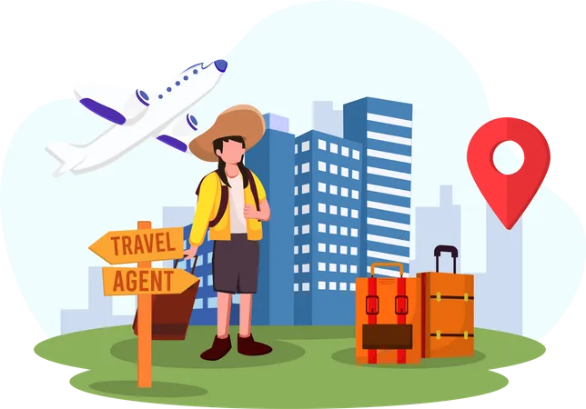 Travel Agent Icon - Download in Glyph Style