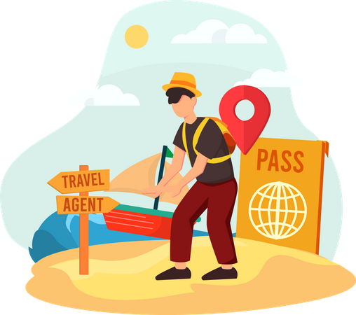 Travel agent  Illustration