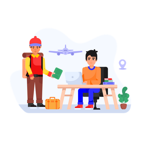 Travel Agent  Illustration