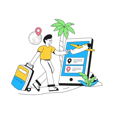 Travel App  Illustration