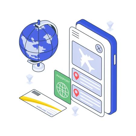 Travel App  Illustration