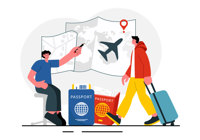 Travel Assistant  Illustration