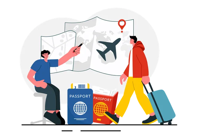 Travel Assistant  Illustration