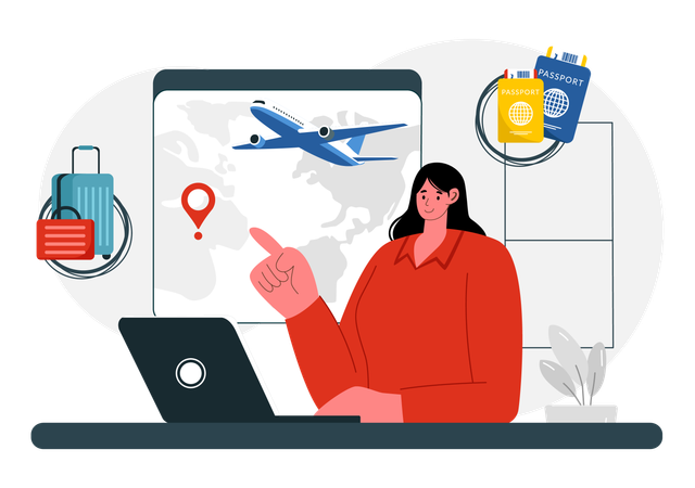 Travel Assistant  Illustration