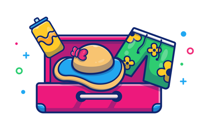 Travel Bag packing  Illustration