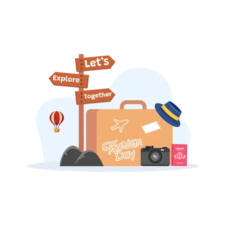 Travel Baggage  Illustration