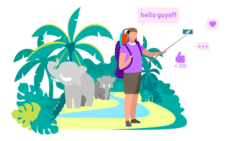 Travel blogger  Illustration